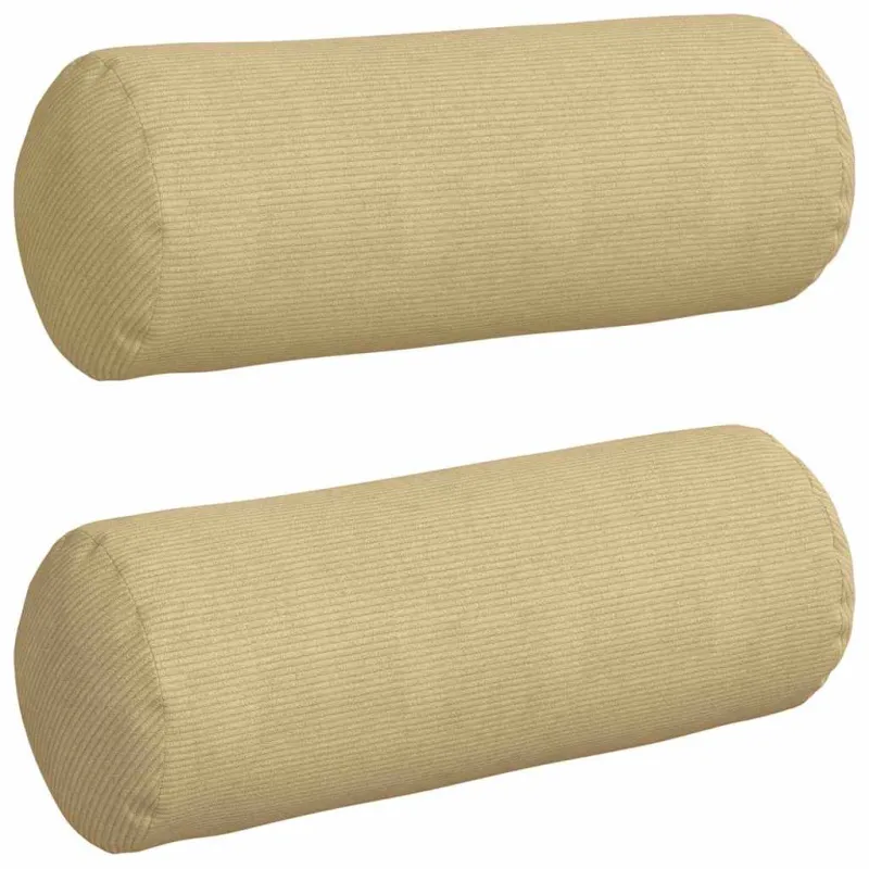 Pagalvės 2 pcs Pilkai žalia Ø 25 x 70 cm Kordūrinis audinys