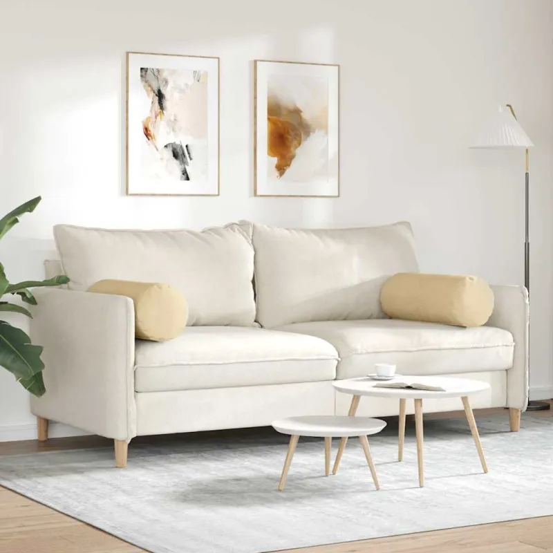 Pagalvės 2 pcs Pilkai žalia Ø 25 x 70 cm Kordūrinis audinys