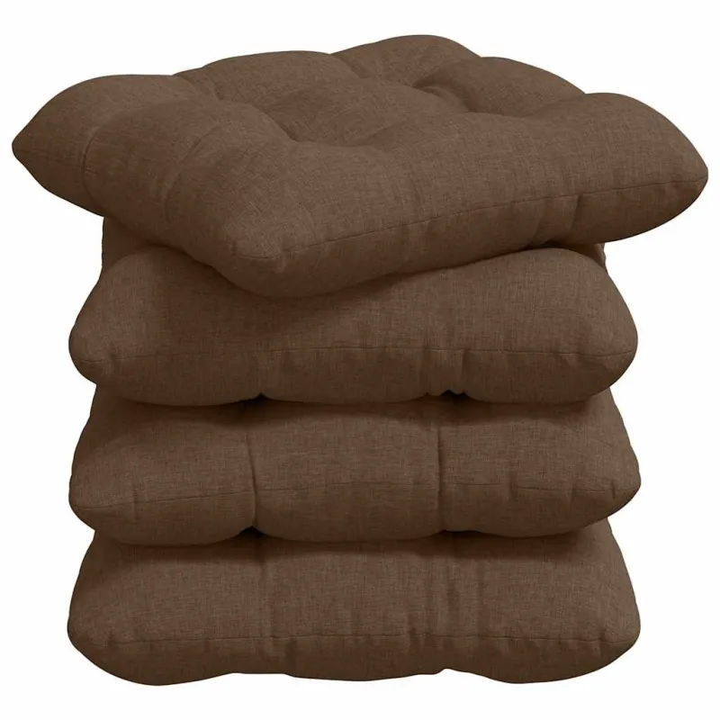 Sėdynių pagalvėlės 4 pcs Ruda 40 x 40 x 12 cm audinys