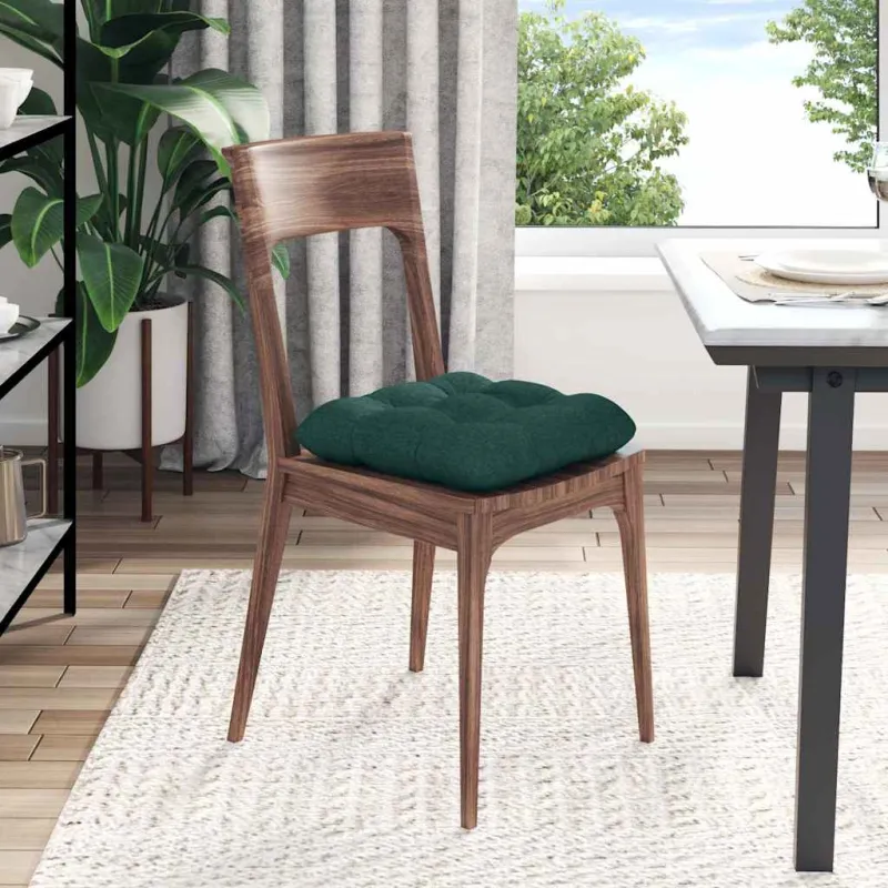 Sėdynių pagalvėlės 4 pcs Tamsiai žalia 40 x 40 x 12 cm audinys
