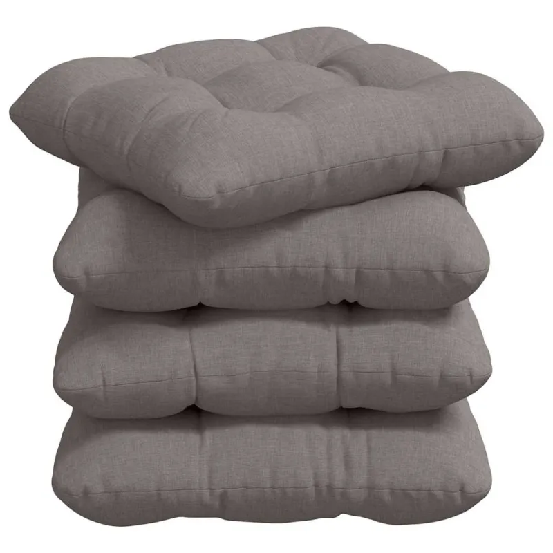 Sėdynių pagalvėlės 4 pcs Taupe 40 x 40 x 12 cm audinys