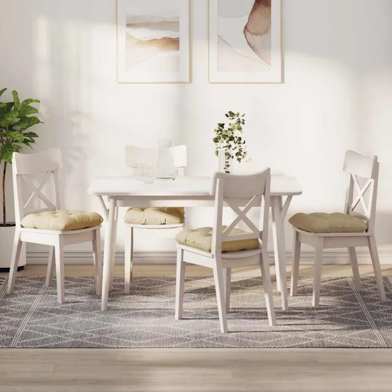 Sėdynių pagalvėlės 4 pcs Kreminė 40 x 40 x 12 cm audinys