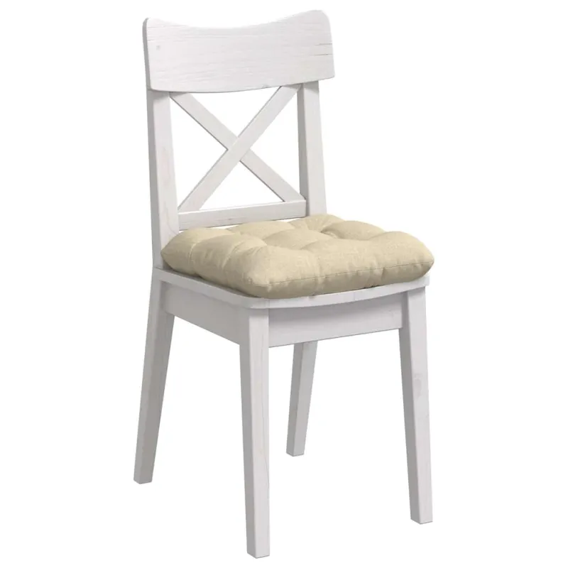 Sėdynių pagalvėlės 4 pcs Kreminė 40 x 40 x 12 cm audinys