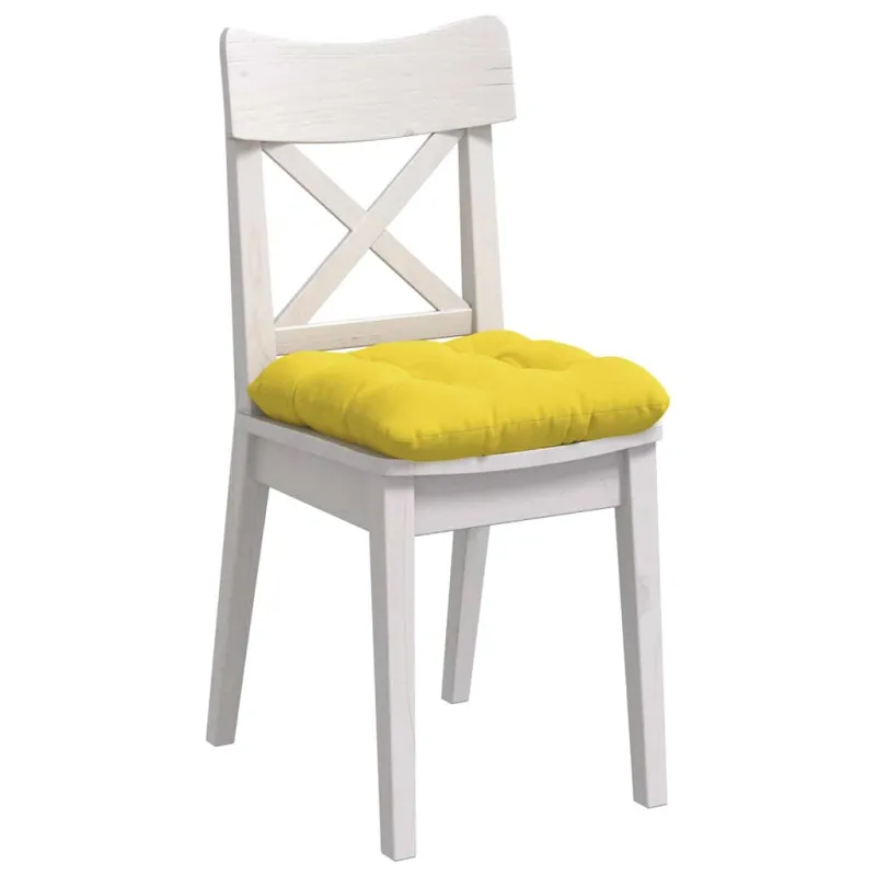 Sėdynių pagalvėlės 4 pcs Šviesi geltona 40 x 40 x 12 cm audinys
