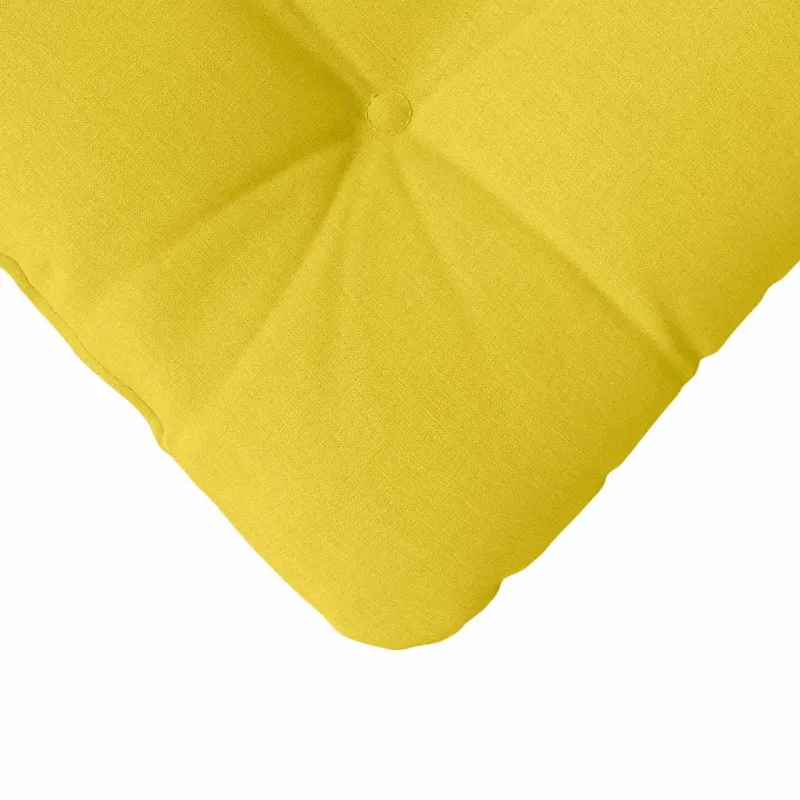 Sėdynių pagalvėlės 4 pcs Šviesi geltona 40 x 40 x 12 cm audinys