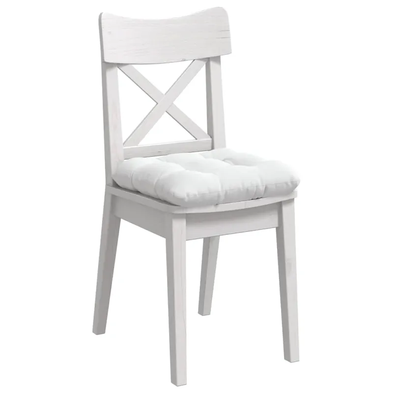 Sėdynių pagalvėlės 4 pcs Balta 40 x 40 x 12 cm audinys