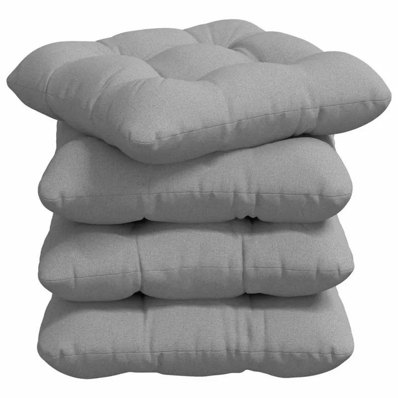 Sėdynių pagalvėlės 4 pcs Debesų pilka 40 x 40 x 12 cm audinys
