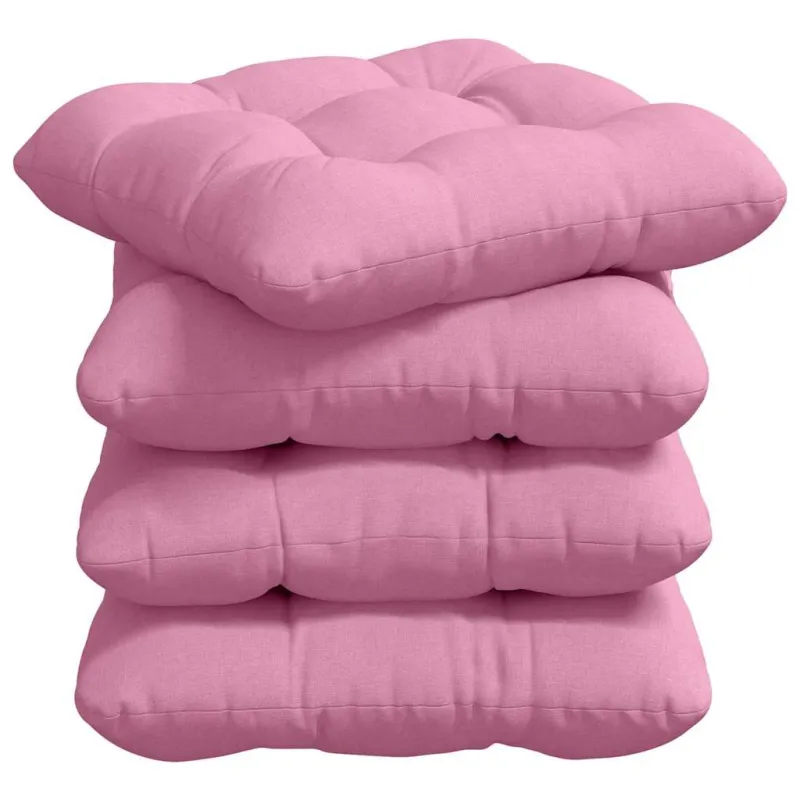 Sėdynių pagalvėlės 4 pcs Rožinė 40 x 40 x 12 cm audinys