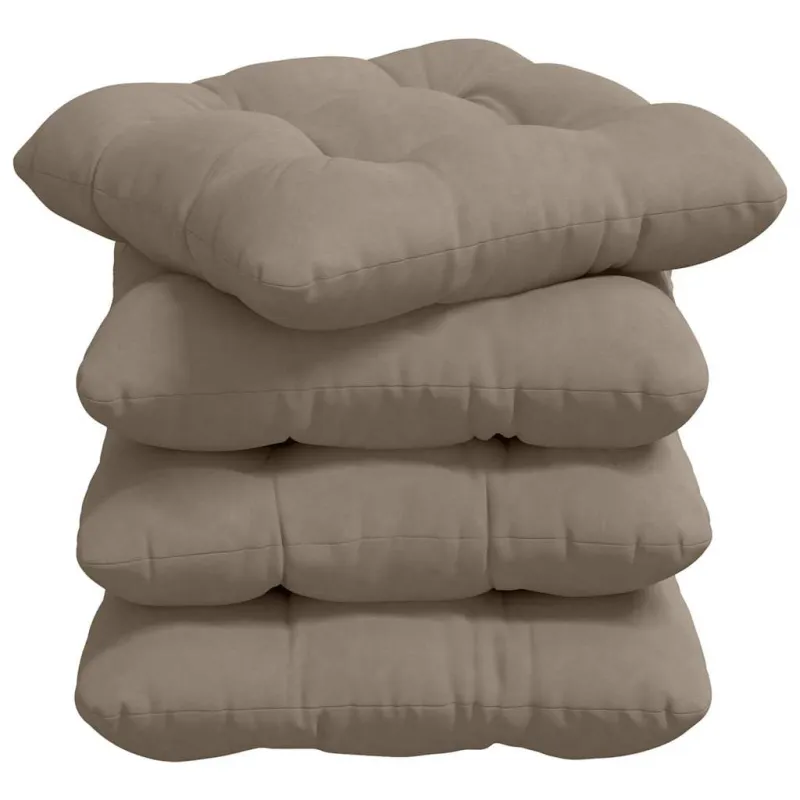 Sėdynių pagalvėlės 4 pcs Taupe 40 x 40 cm Mikropluošto audinys
