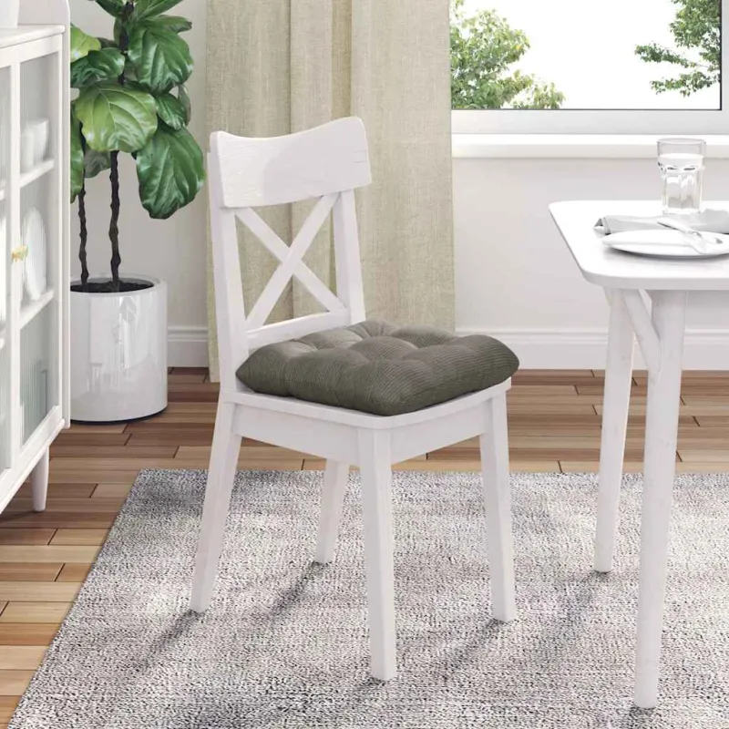Sėdynių pagalvėlės 4 pcs Šviesiai pilka 40 x 40 cm