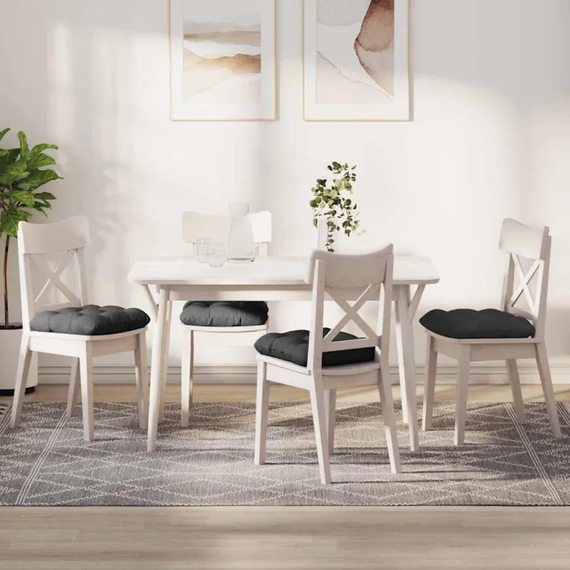 Sėdynių pagalvėlės 4 pcs Tamsiai pilka 40 x 40 cm