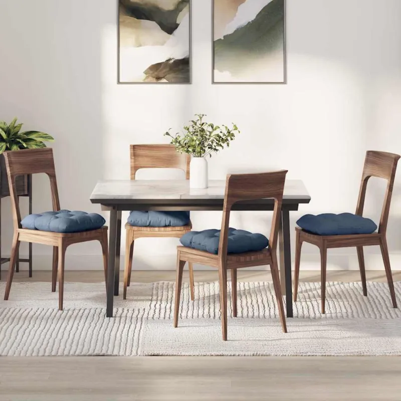 Sėdynių pagalvėlės 4 pcs Mėlyna 40 x 40 cm Kordūrinis audinys