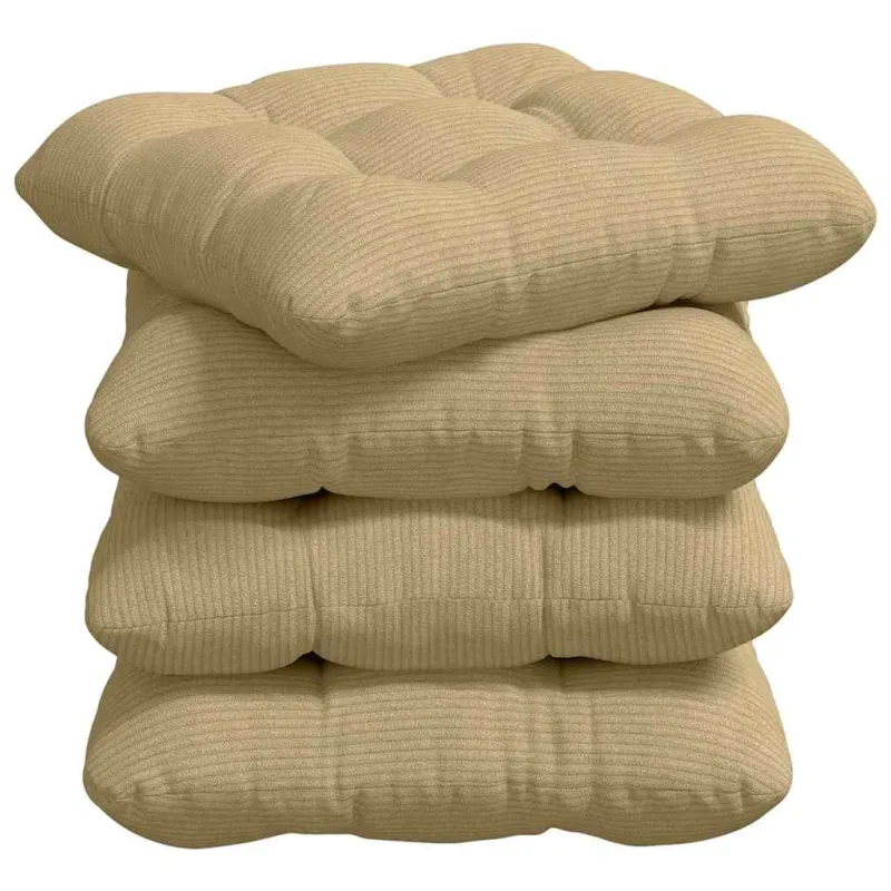 Sėdynių pagalvėlės 4 pcs Pilkai žalia 40 x 40 cm