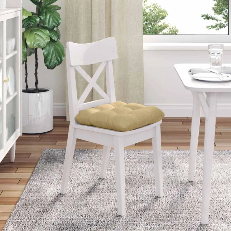 Sėdynių pagalvėlės 4 pcs Pilkai žalia 40 x 40 cm