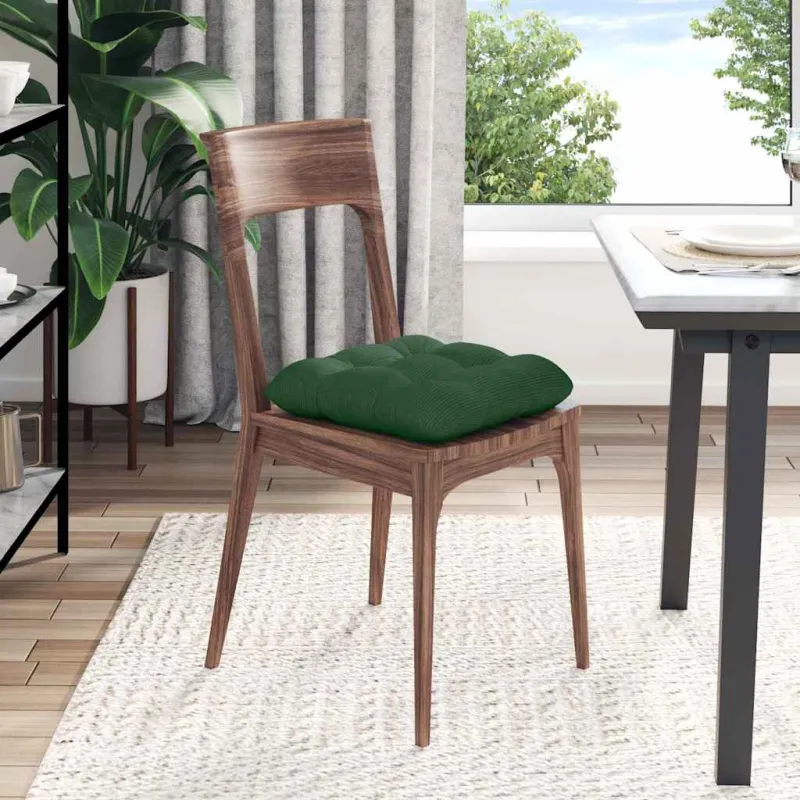 Sėdynių pagalvėlės 4 pcs Tamsiai žalia 40 x 40 cm