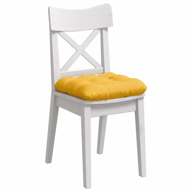 Sėdynių pagalvėlės 4 pcs Šviesi geltona 40 x 40 cm