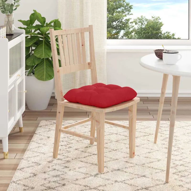 Sėdynių pagalvėlės 4 pcs Raudona 45 x 45 x 12 cm audinys