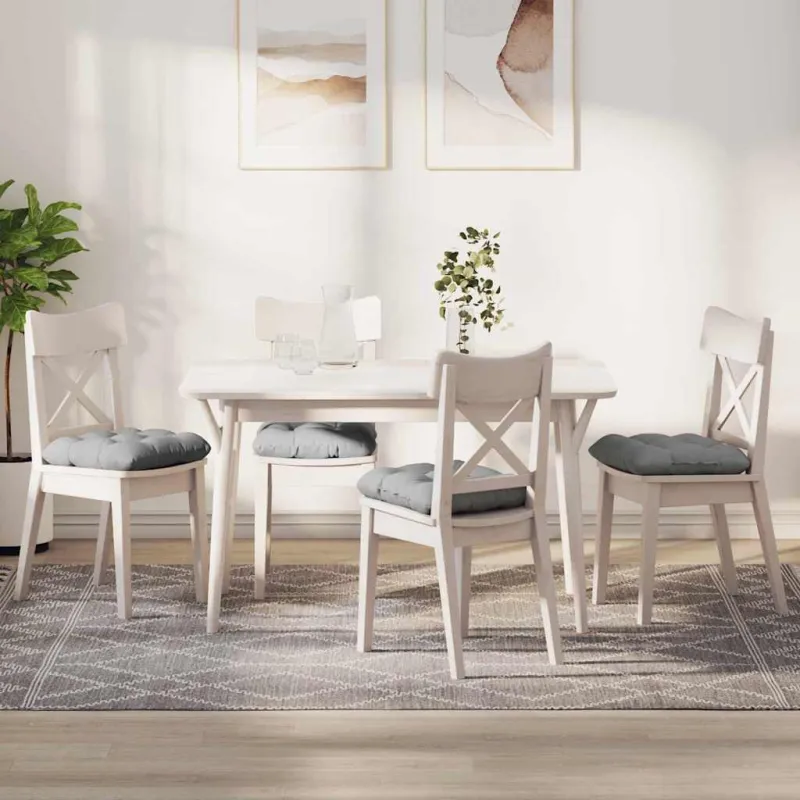 Sėdynių pagalvėlės 4 pcs Debesų pilka 45 x 45 x 12 cm audinys