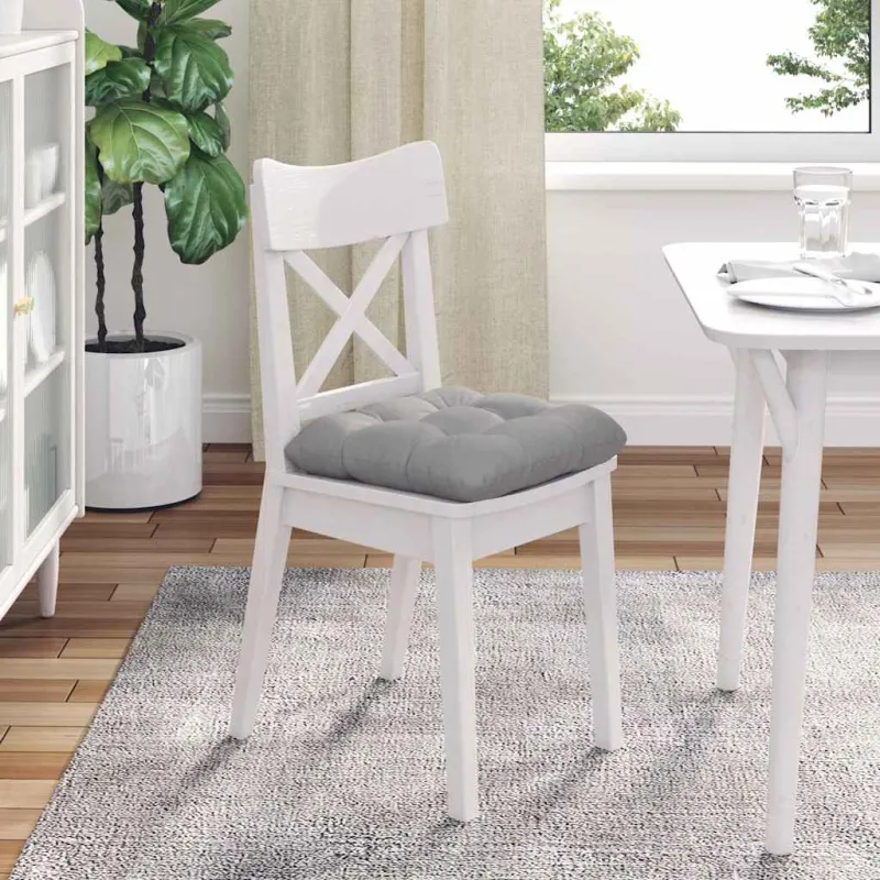 Sėdynių pagalvėlės 4 pcs Debesų pilka 45 x 45 x 12 cm audinys