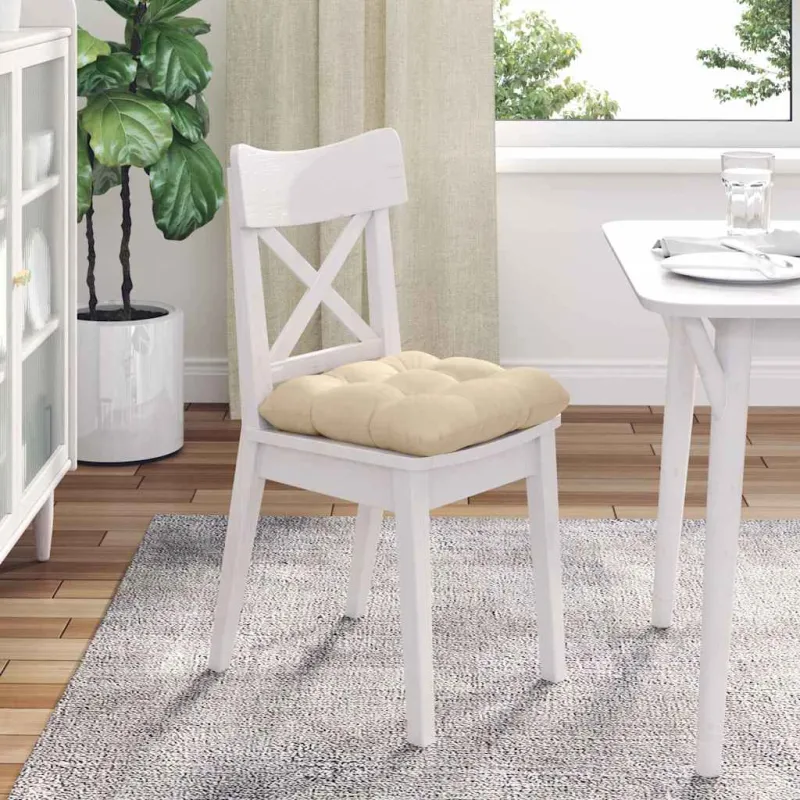 Sėdynių pagalvėlės 4 pcs Kreminė 45 x 45 cm