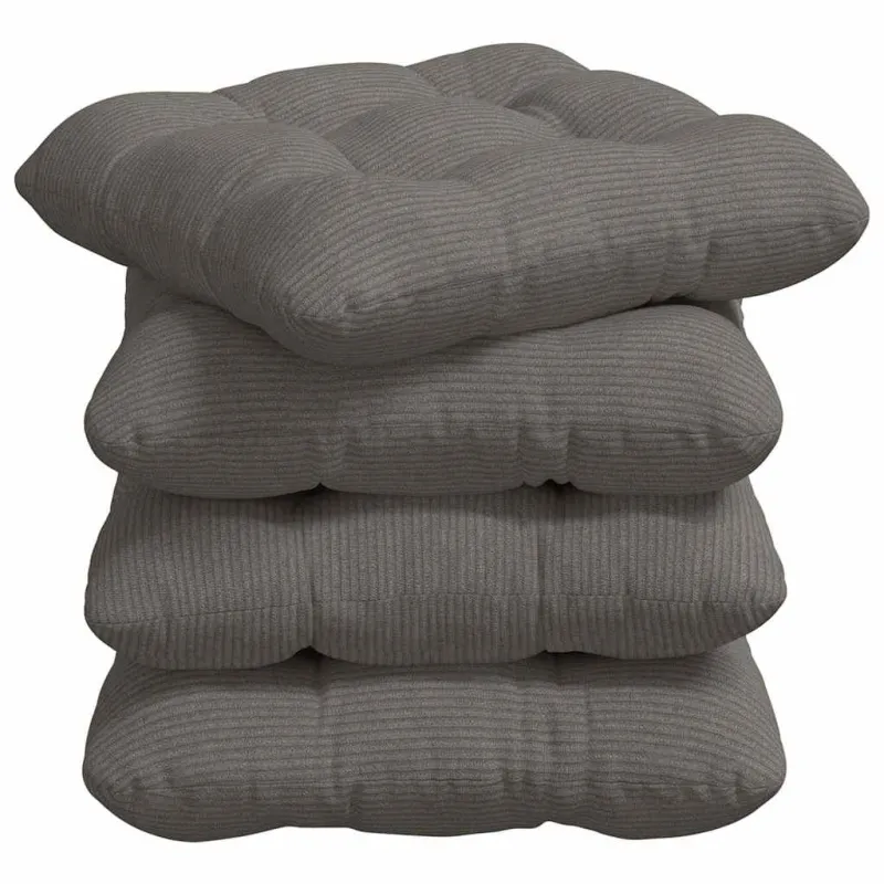 Sėdynių pagalvėlės 4 pcs Šviesiai pilka 45 x 45 cm