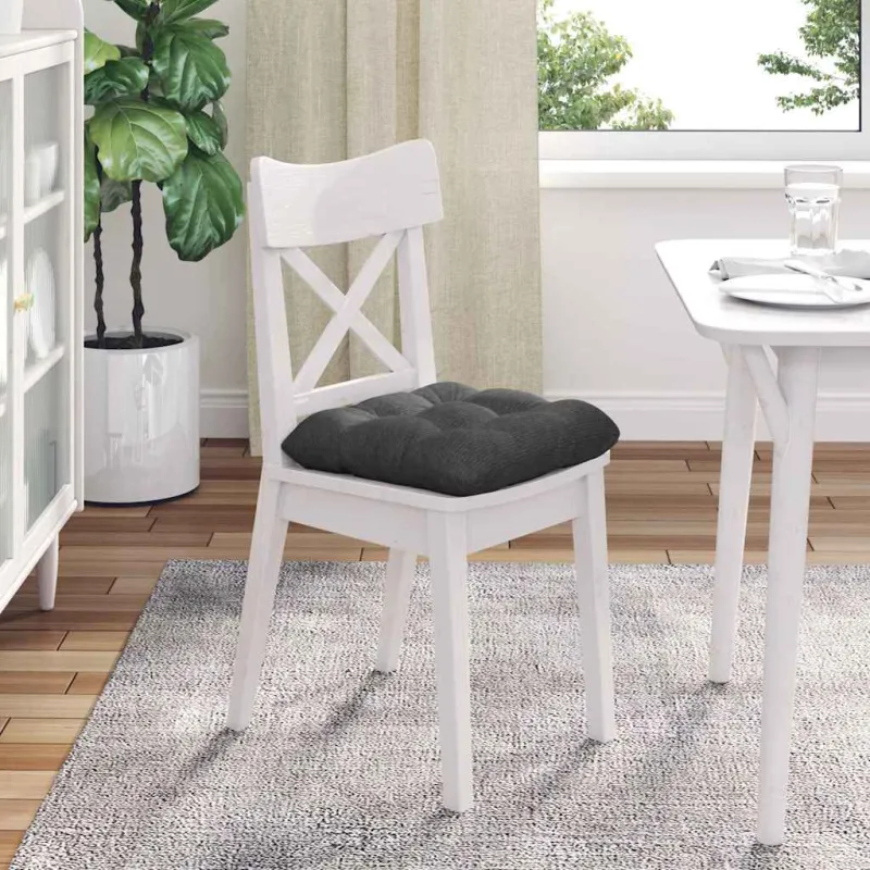Sėdynių pagalvėlės 4 pcs Tamsiai pilka 45 x 45 cm