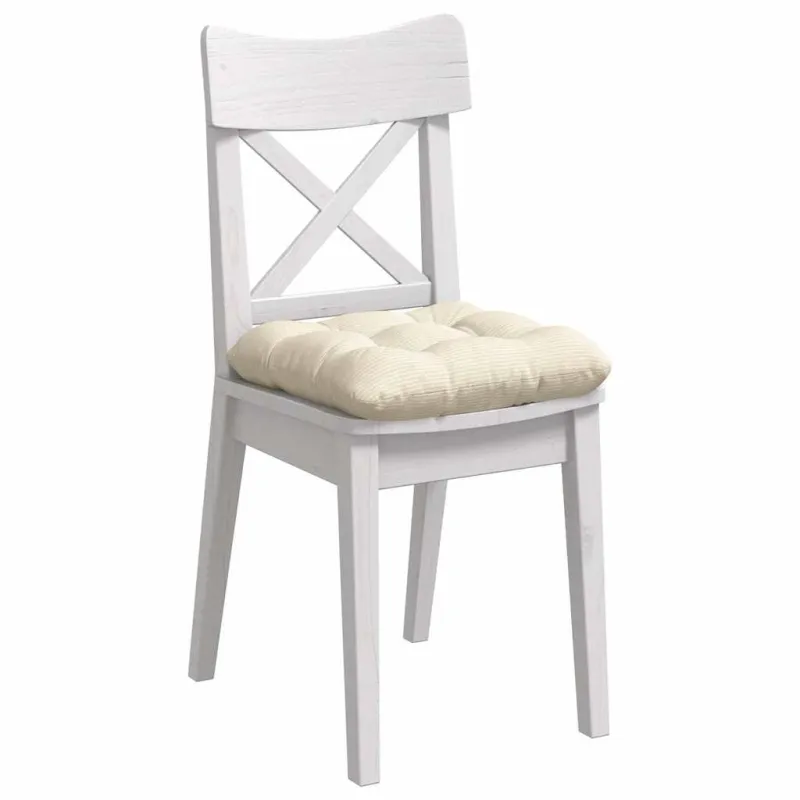 Sėdynių pagalvėlės 4 pcs Kreminė 45 x 45 cm Kordūrinis audinys