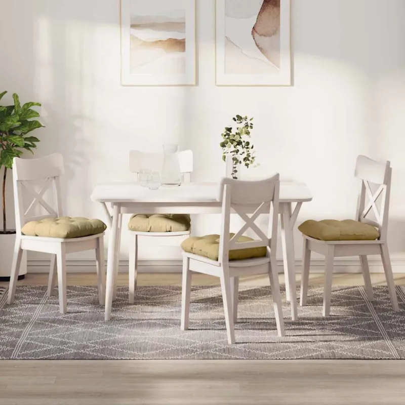 Sėdynių pagalvėlės 4 pcs Pilkai žalia 45 x 45 cm