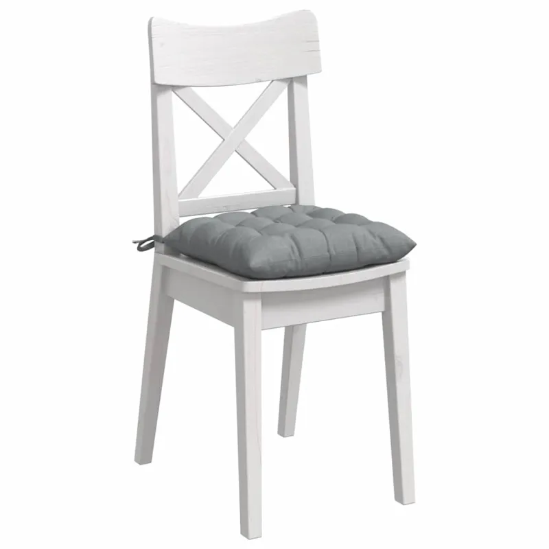 Sėdynių pagalvėlės 4 pcs Šviesiai pilka 40 x 40 x 6 cm audinys