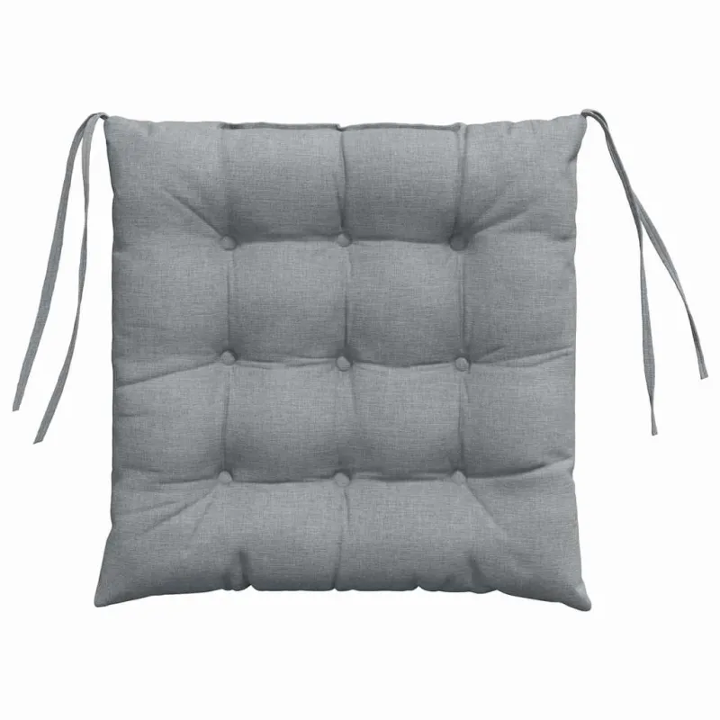 Sėdynių pagalvėlės 4 pcs Šviesiai pilka 40 x 40 x 6 cm audinys