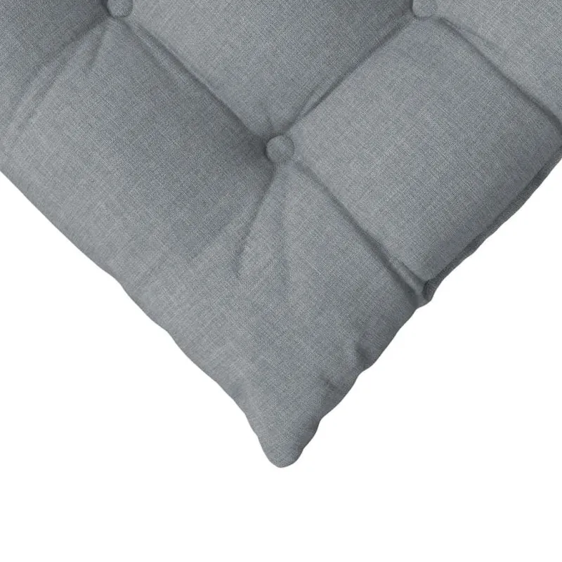 Sėdynių pagalvėlės 4 pcs Šviesiai pilka 40 x 40 x 6 cm audinys