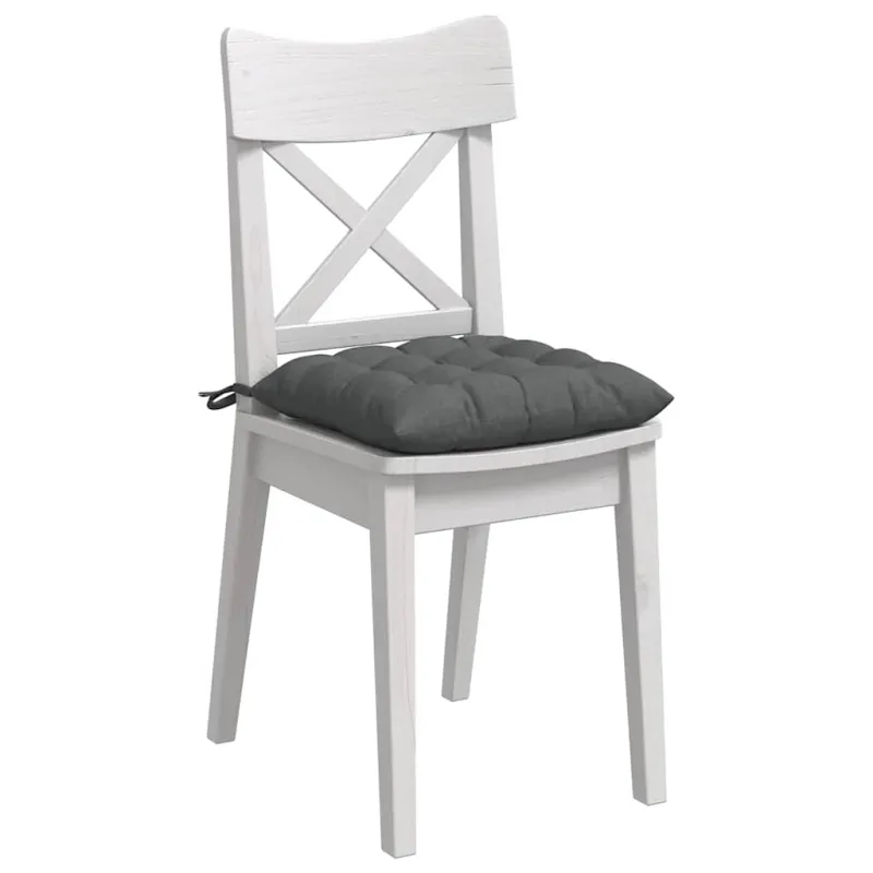 Sėdynių pagalvėlės 4 pcs Tamsiai pilka 40 x 40 x 6 cm audinys