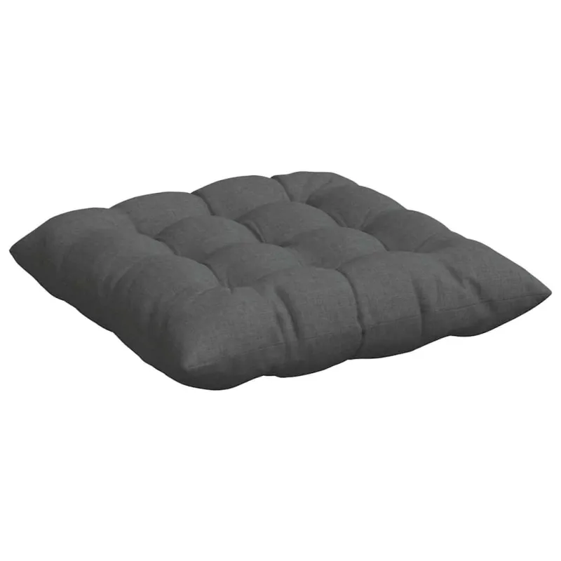 Sėdynių pagalvėlės 4 pcs Tamsiai pilka 40 x 40 x 6 cm audinys