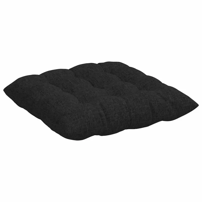 Sėdynių pagalvėlės 4 pcs Juoda 40 x 40 x 6 cm audinys