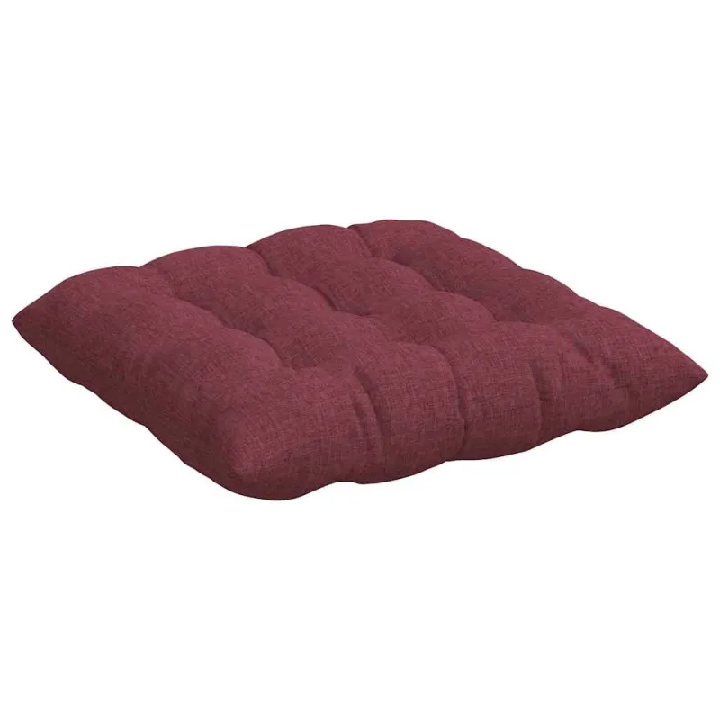 Sėdynių pagalvėlės 4 pcs Vyno raudona 40 x 40 x 6 cm audinys