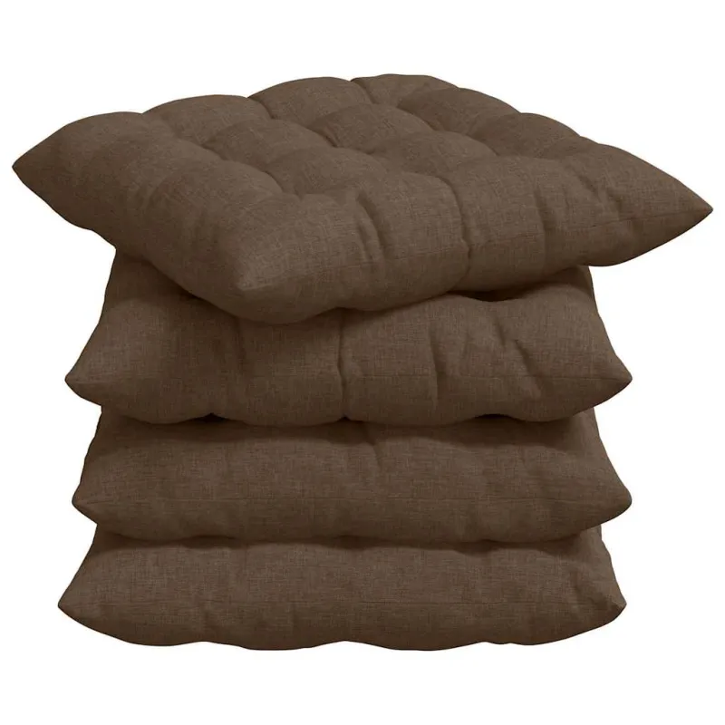 Sėdynių pagalvėlės 4 pcs Ruda 40 x 40 x 6 cm audinys