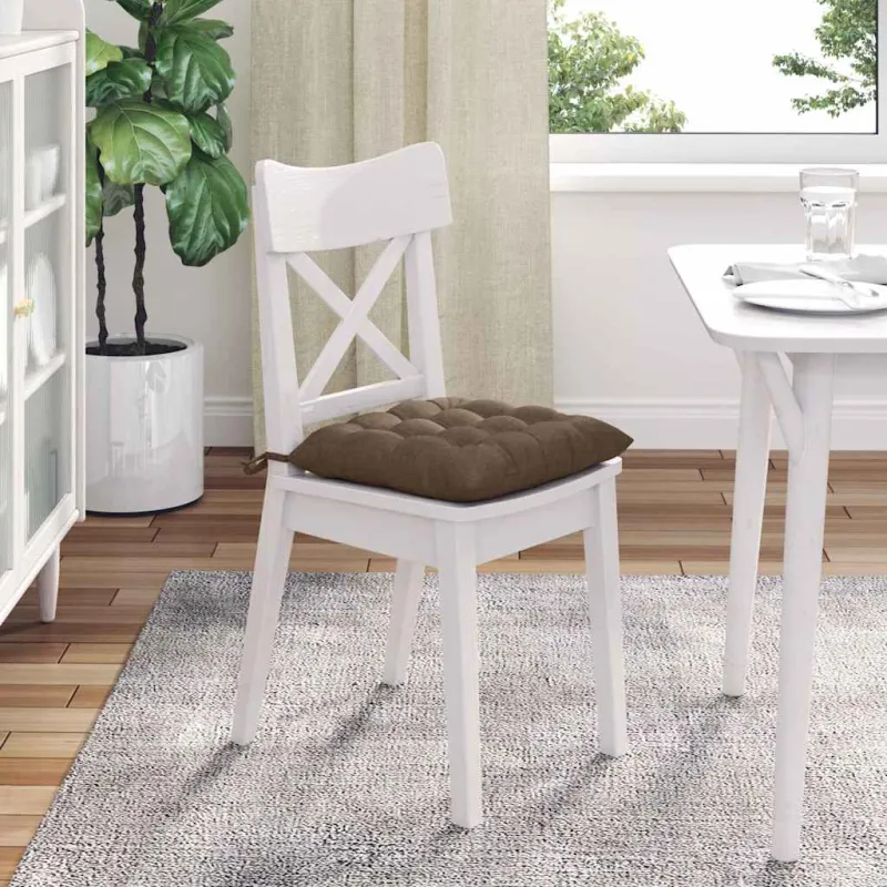 Sėdynių pagalvėlės 4 pcs Ruda 40 x 40 x 6 cm audinys