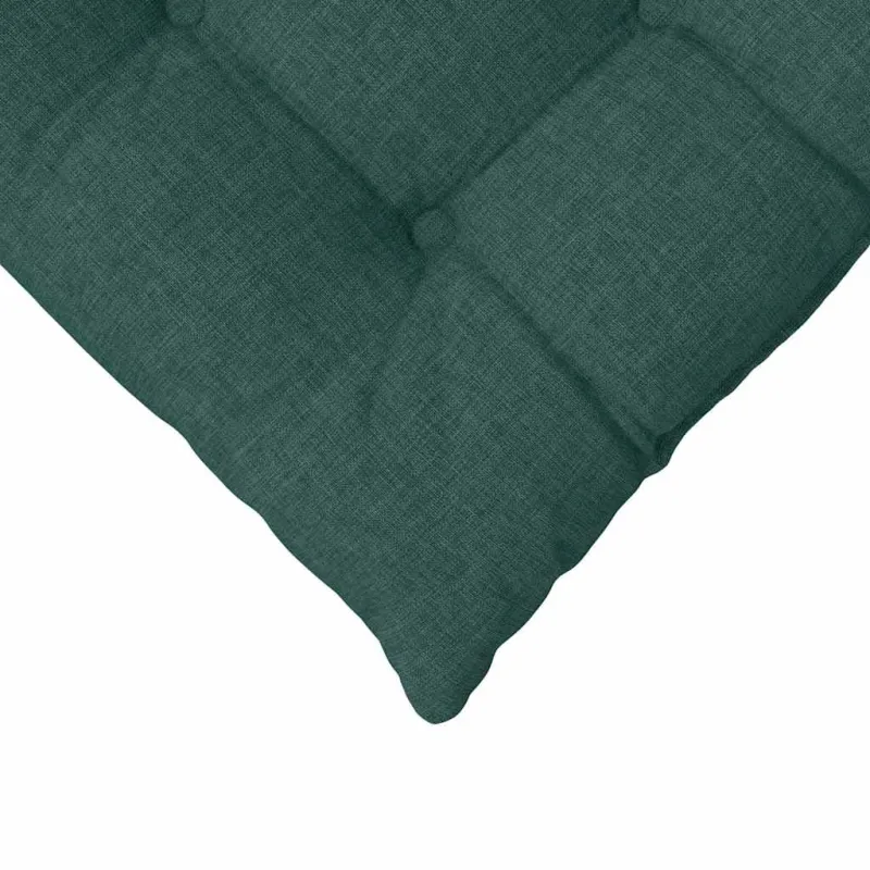 Sėdynių pagalvėlės 4 pcs Tamsiai žalia 40 x 40 x 6 cm audinys
