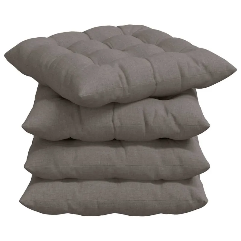 Sėdynių pagalvėlės 4 pcs Taupe 40 x 40 x 6 cm audinys