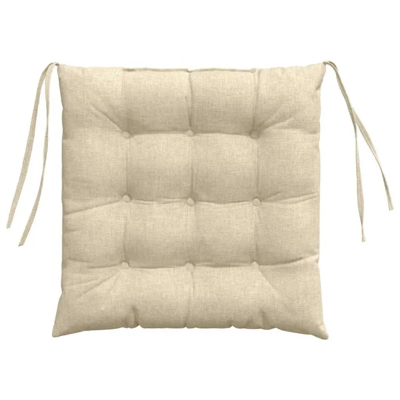 Sėdynių pagalvėlės 4 pcs Kreminė 40 x 40 x 6 cm audinys