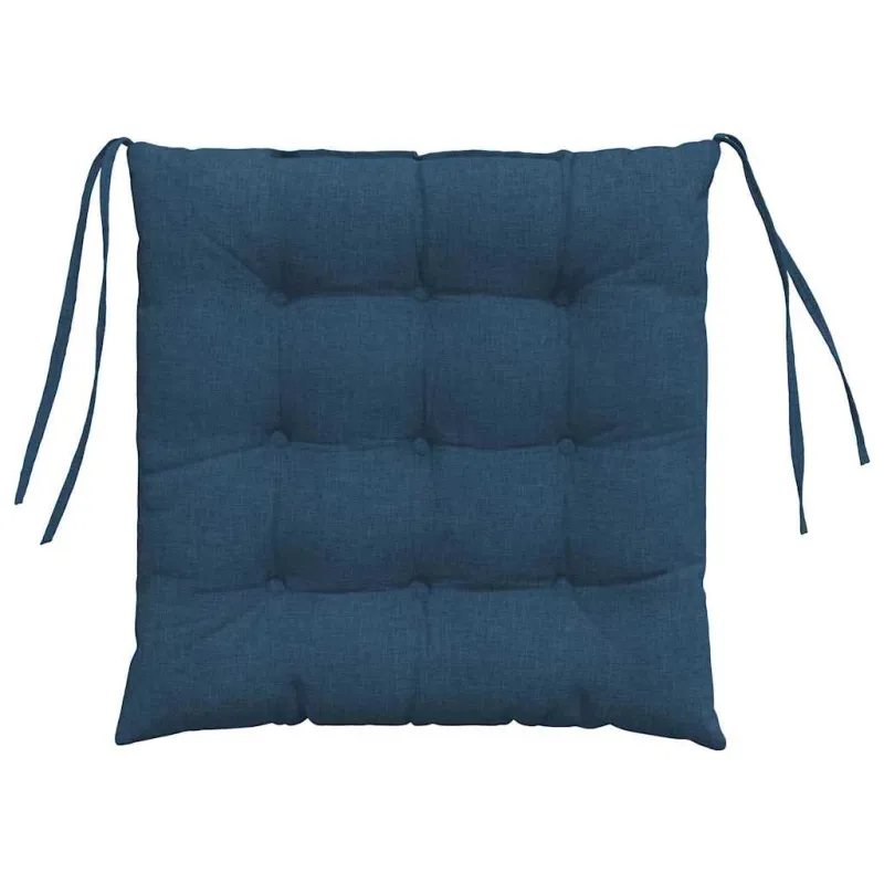 Sėdynių pagalvėlės 4 pcs Mėlyna 40 x 40 x 6 cm audinys