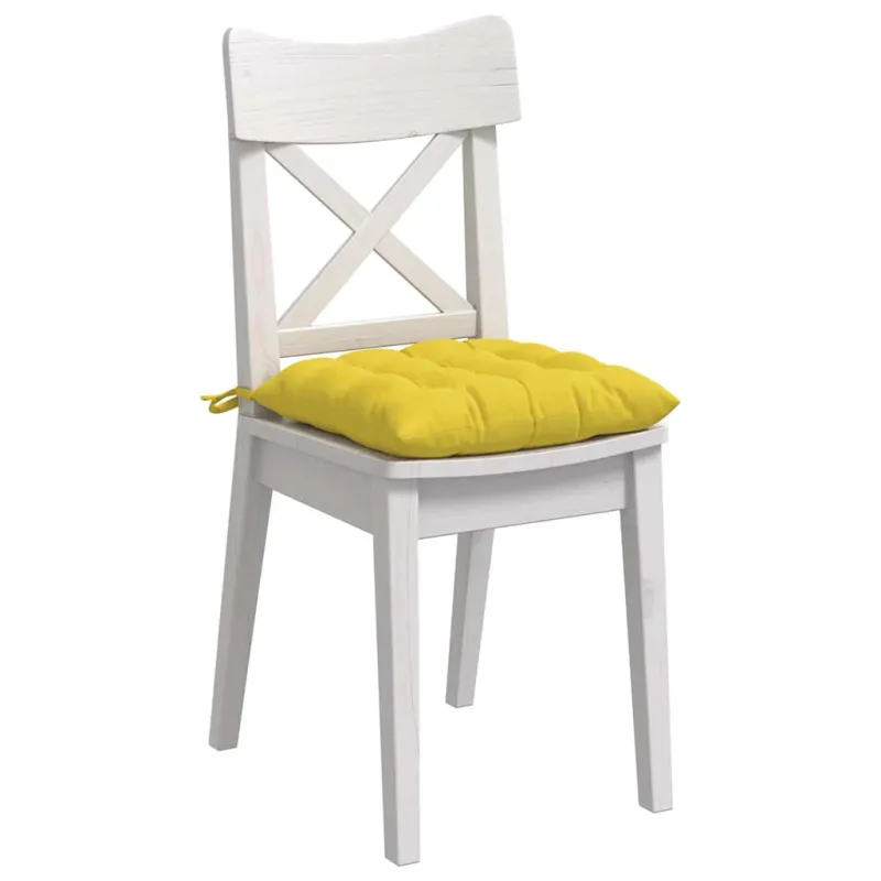 Sėdynių pagalvėlės 4 pcs Šviesi geltona 40 x 40 x 6 cm audinys