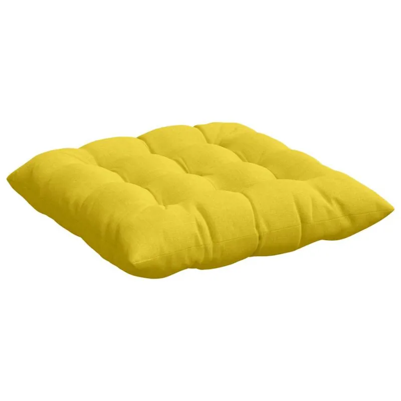 Sėdynių pagalvėlės 4 pcs Šviesi geltona 40 x 40 x 6 cm audinys