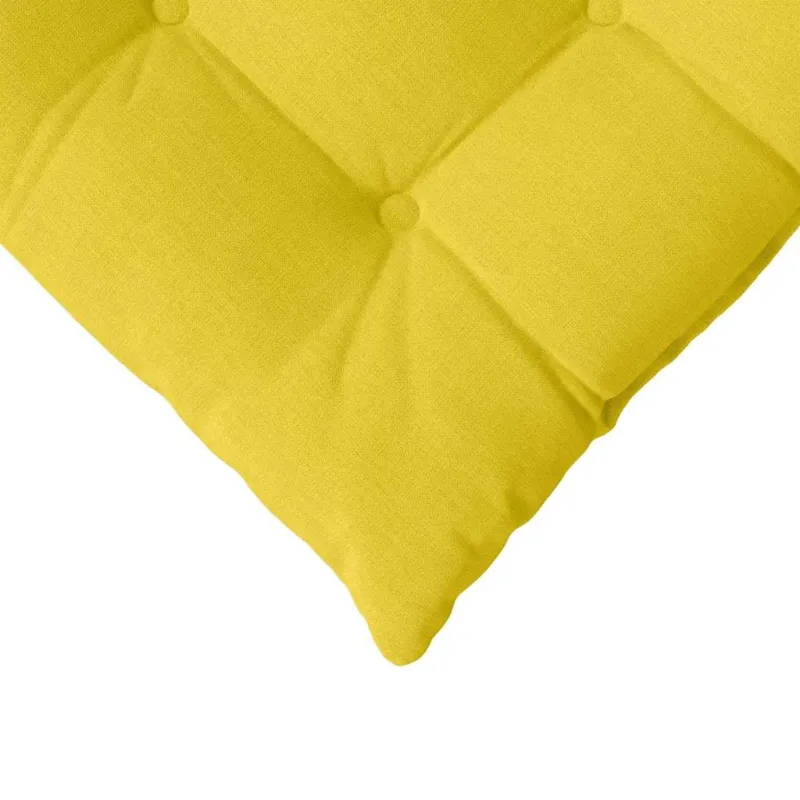 Sėdynių pagalvėlės 4 pcs Šviesi geltona 40 x 40 x 6 cm audinys