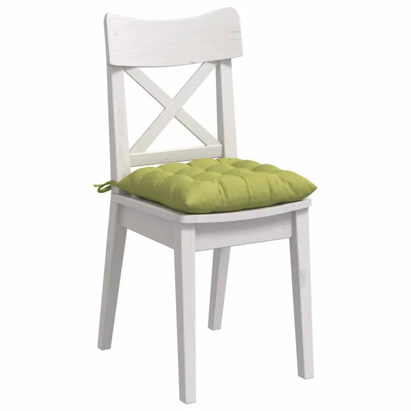 Sėdynių pagalvėlės 4 pcs Šviesiai žalia 40 x 40 x 6 cm audinys