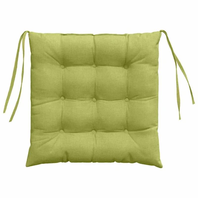 Sėdynių pagalvėlės 4 pcs Šviesiai žalia 40 x 40 x 6 cm audinys