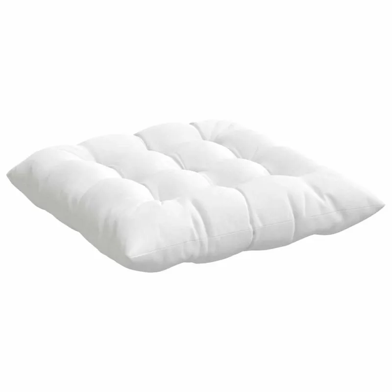 Sėdynių pagalvėlės 4 pcs Balta 40 x 40 x 6 cm audinys