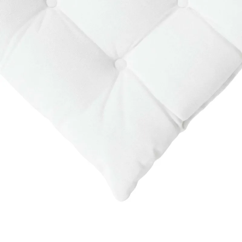 Sėdynių pagalvėlės 4 pcs Balta 40 x 40 x 6 cm audinys