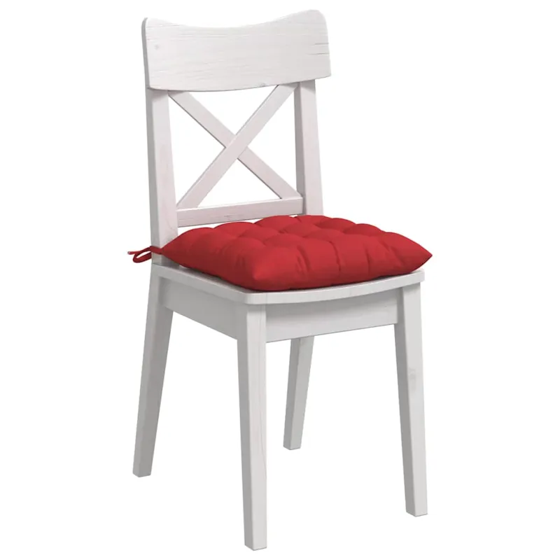 Sėdynių pagalvėlės 4 pcs Raudona 40 x 40 x 6 cm audinys