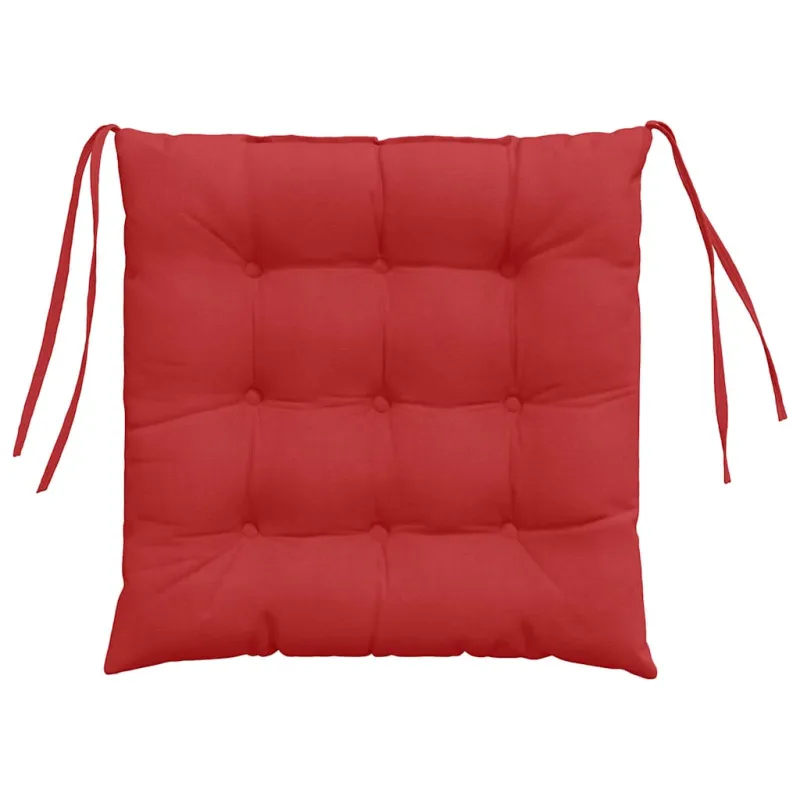 Sėdynių pagalvėlės 4 pcs Raudona 40 x 40 x 6 cm audinys
